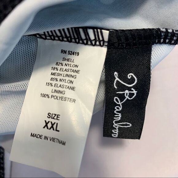 NWOT 2 Bamboo Polka Dot One Piece Bathing Suit XXL - Picture 5 of 7